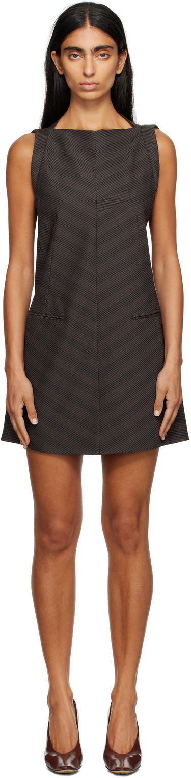 Kjole Maison Margiela Sleeveless Check Minidress Brun | S52DA0067 M35475, 0