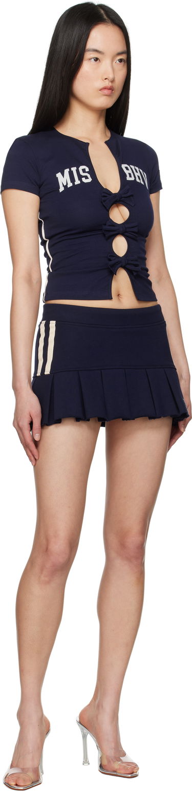 Nederdel MISBHV MISBHV Varsity Pleated Miniskirt Mørkeblå | 250W858, 3