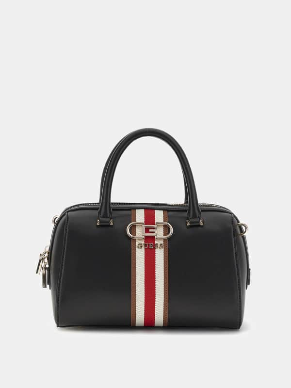 Håndtaske GUESS Nelka Front-Stripe Handbag Sort | HWVG9307050, 0