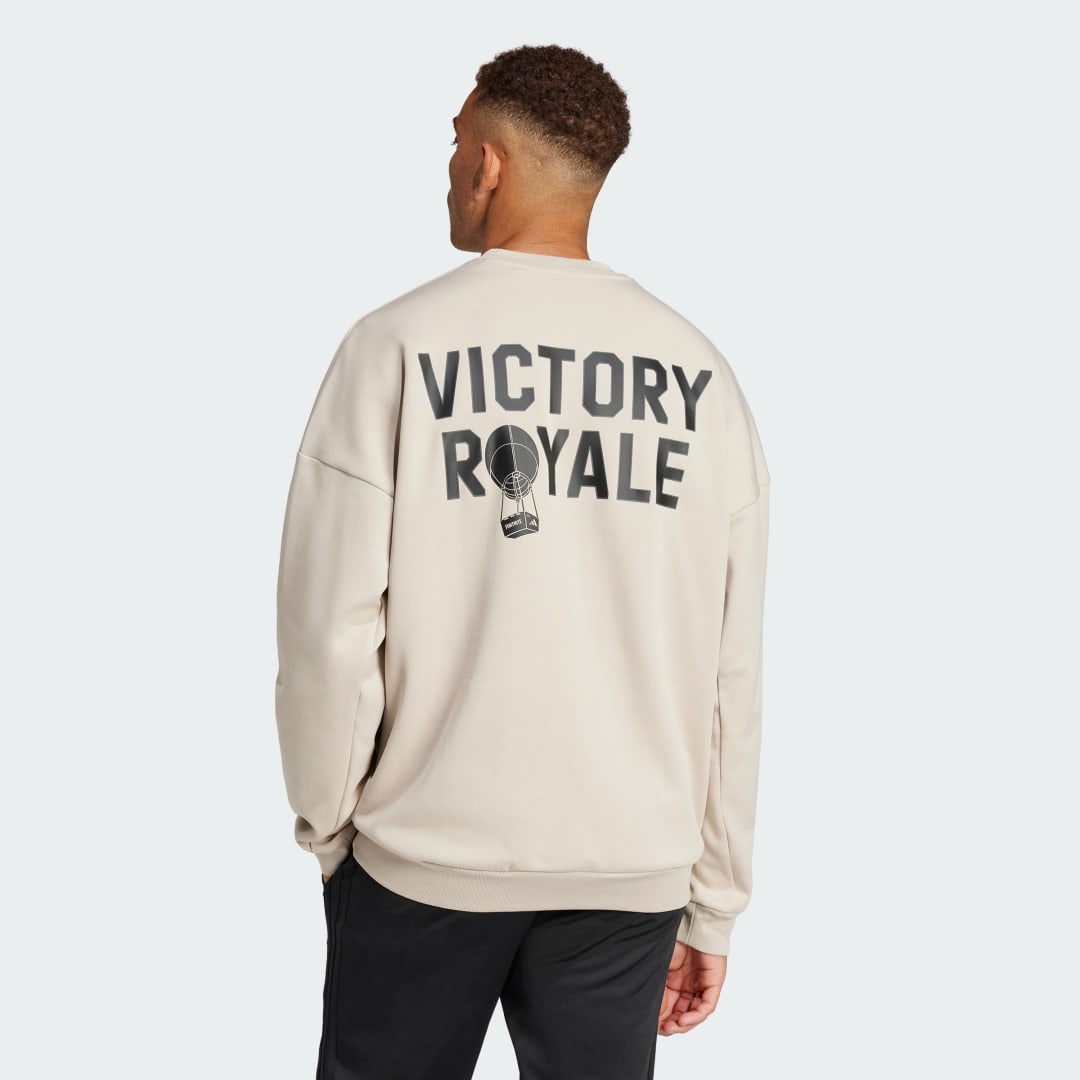 Sweatshirt adidas Performance Fortnite x Future Icons Three Bar Logo Crewneck Sweatshirt Beige | JV9949, 1