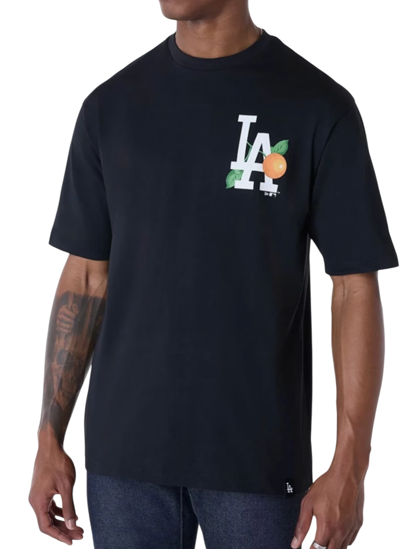 T-shirt New Era New Era MLB Los Angeles Dodgers Fruit Graphic T-Shirt Sort | 60596322-60596322