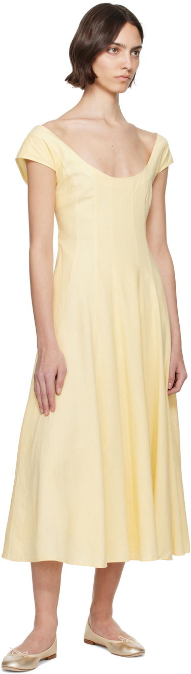 Kjole GUIZIO Guizio Leila Midi Dress Gul | S25404W085, 3