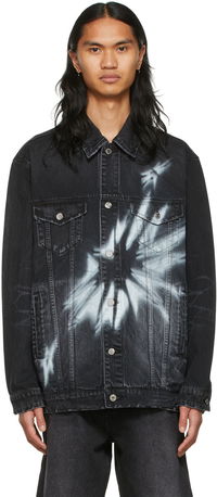 We11done Graphic Print Denim Jacket