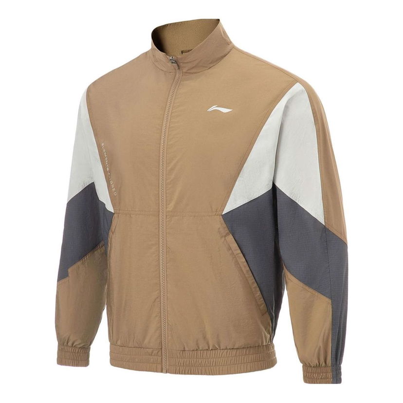 Vindjakke Li-Ning Color Block Training Jacket Brun | AFDT385-7