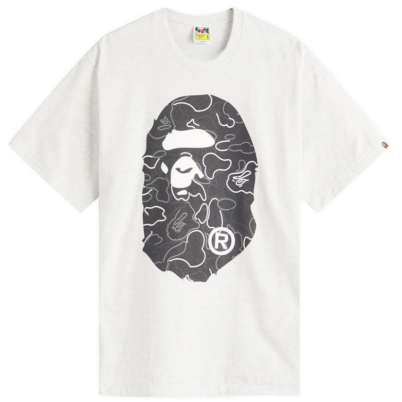 T-shirt BAPE Neon Camo Big Ape Head T-Shirt, Size Large Hvid | 001TEL301039M-GRY