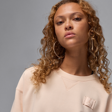 Sweatshirt Jordan Jordan Flight Fleece Crewneck Beige | FV7053-838, 4
