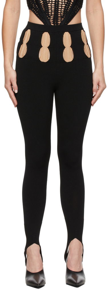 Leggings Dion Lee Double Stirrup Leggings Sort | C7015F21, 0