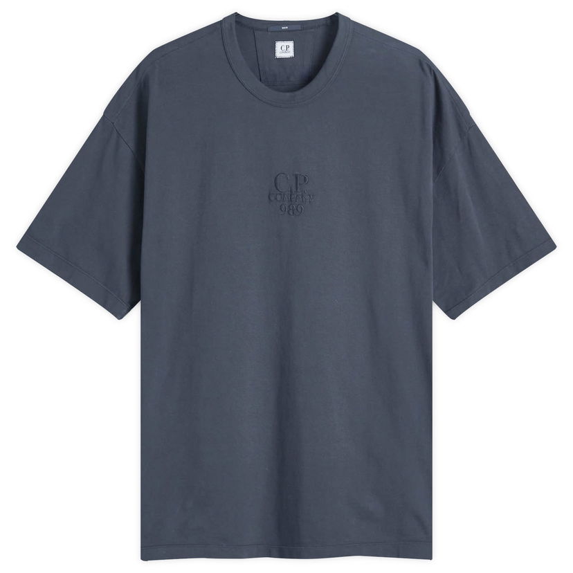 T-shirt C.P. Company 20/1 Logo T-Shirt Sort | CMTS181A-005697G-995