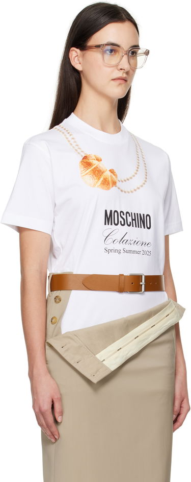 T-shirt Moschino Moschino Breakfast Graphic T-Shirt Hvid | A070305411001, 1