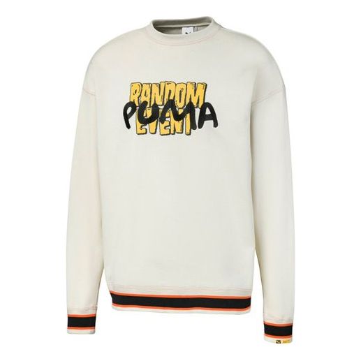 Sweater Puma Randomevent Long Sleeve Crew Neck Sweatshirt Beige | 59666350