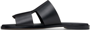 Sneakers og sko BOSS BOSS Buffed Leather Sandals Sort | 50539243, 2