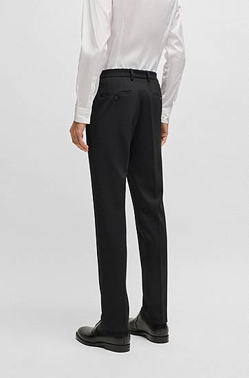 Bukser BOSS Slim-Fit Stretch Washable Trousers Sort | 50535084, 1