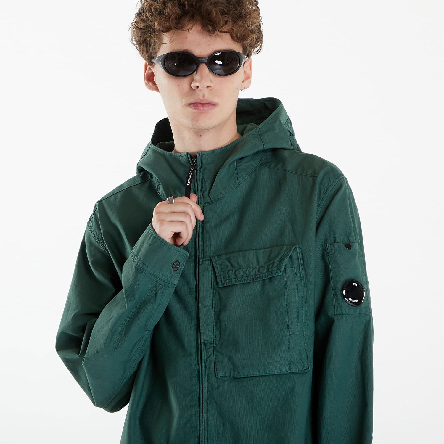Jakke C.P. Company Ottoman Long Sleeve Jacket Duck Green Grøn | 16CMSH156A006406O-649, 1