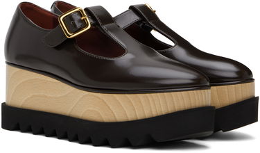 Sneakers og sko Stella McCartney Sneak-Elyse T-Bar Platform Loafers Brun | 810448AP0350, 3