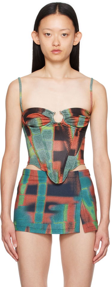 Nederdel Miaou Miaou Deia Printed Corset Top Flerfarvet | 7069VC2RST, 0