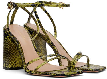 Tilbehør Gianvito Rossi Gianvito Rossi Snakeskin Heeled Sandals Grøn | G32336.95RIC.BON, 3