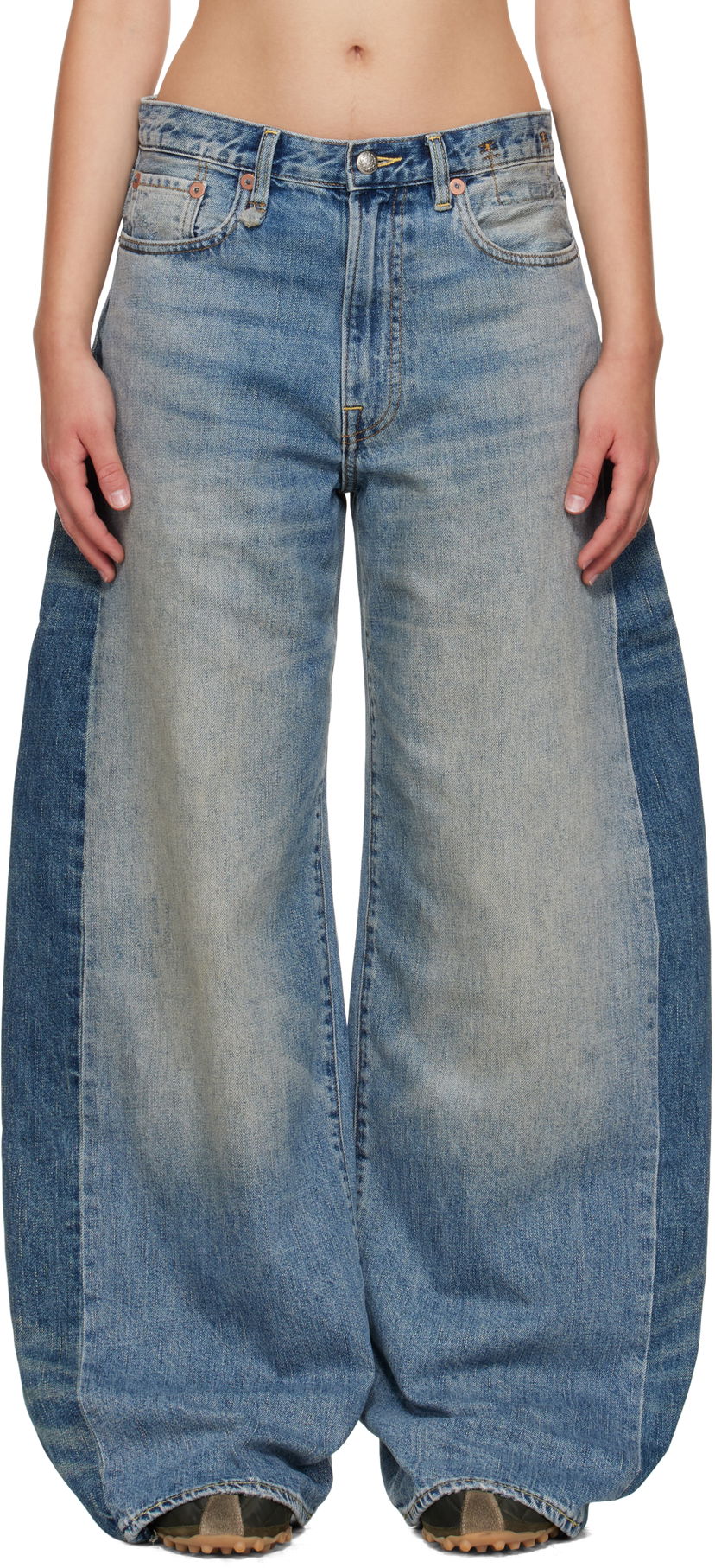 Jeans R13 R13 Insert D'Arcy Loose Jeans Blå | R13WD192-D347A