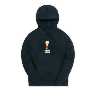 Sweatshirt KITH For The Simpsons Lisa Logo Hoodie Sort | KH2633 100, 0