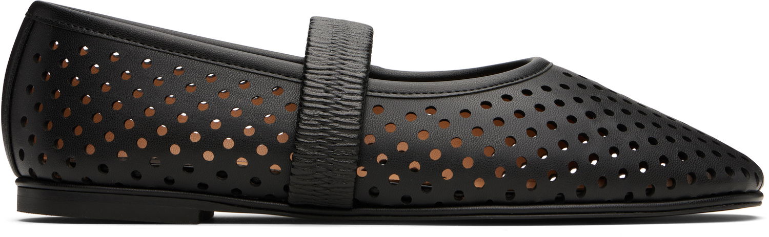 Sneakers og sko Stella McCartney Stella McCartney Ryder Perforated Ballerina Flats Sort | 810528KP027, 0