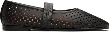Sneakers og sko Stella McCartney Stella McCartney Ryder Perforated Ballerina Flats Sort | 810528KP027, 0