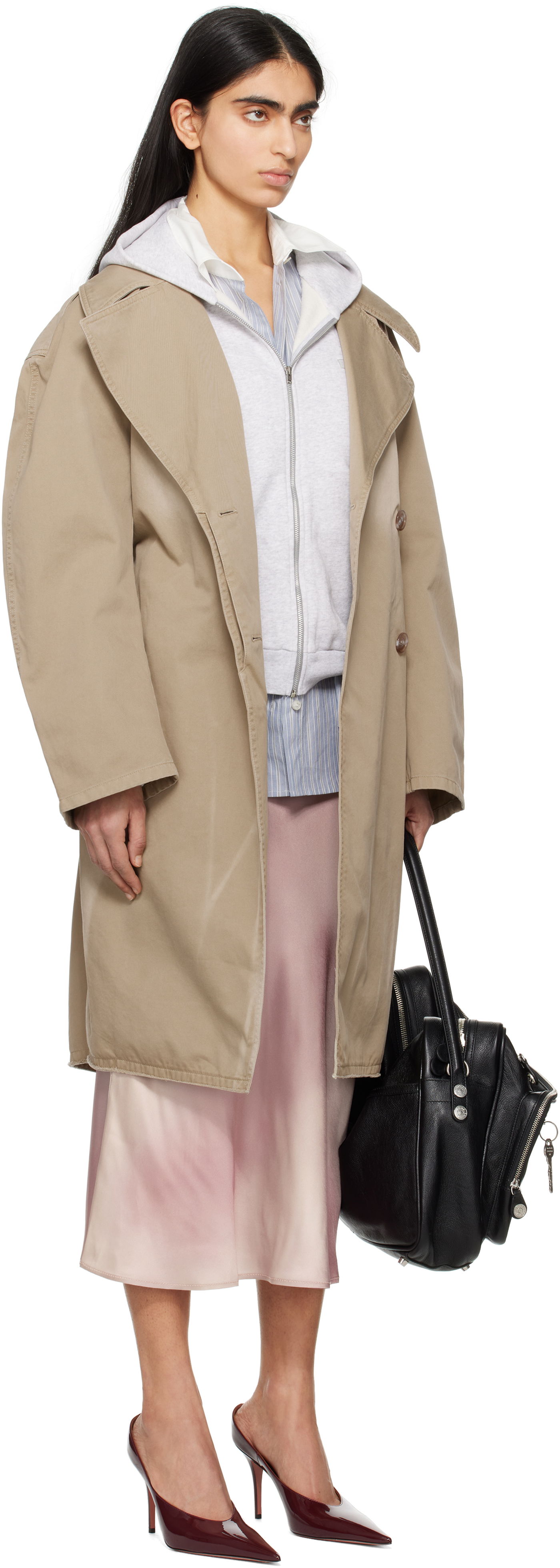Trenchcoat Acne Studios Acne Studios Belted Trench Coat Beige | A90630-, 1