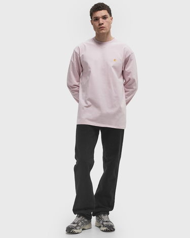 T-shirt Carhartt WIP Long Sleeve Chase T-Shirt Lyserød | I026392-2VA.XX, 2