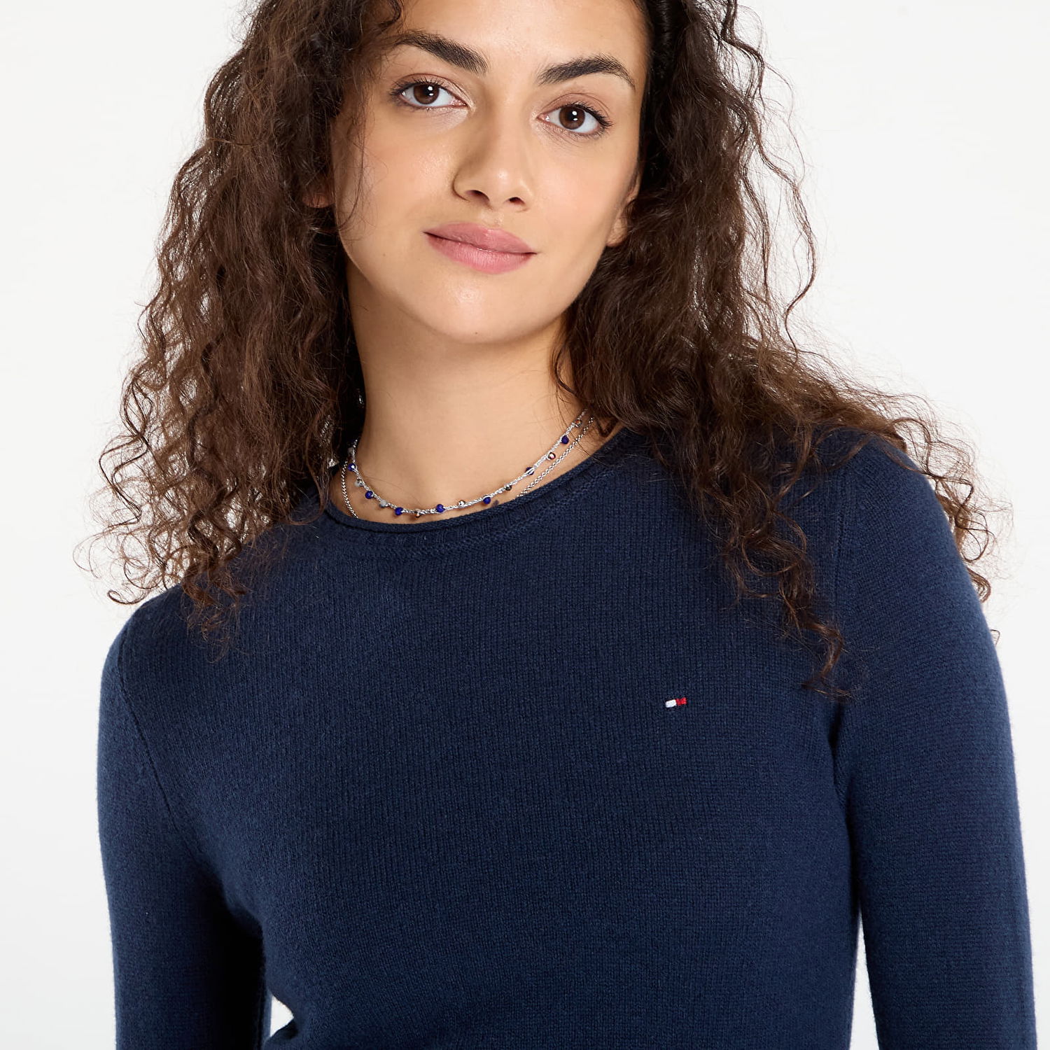 Sweater Tommy Hilfiger Tommy Hilfiger Soft Wool Long Sleeve Sweater Mørkeblå | WW0WW40264 C1G, 1