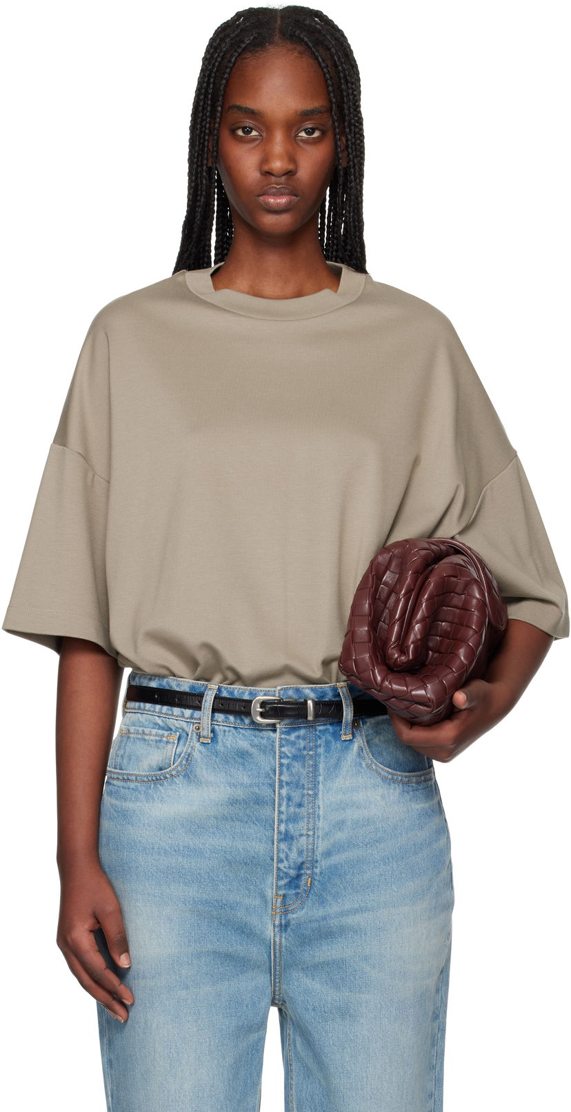 T-shirt Fear of God Fear of God Milano Short Sleeve T-Shirt Beige | FGE250-520VIS
