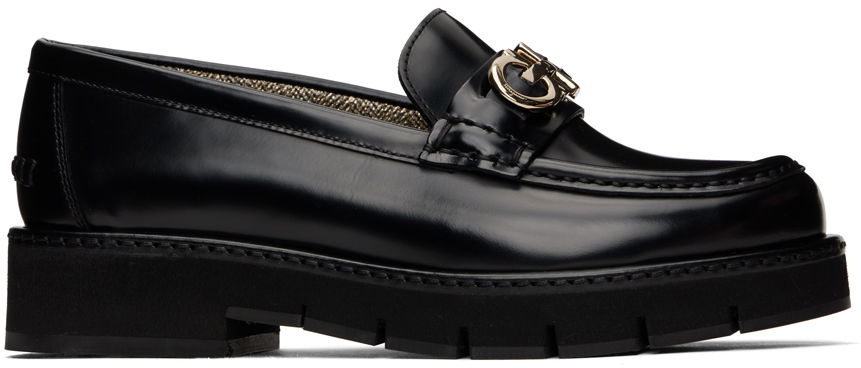 Sneakers og sko FERRAGAMO Salvatore Ferragamo Ofelia Lug Sole Loafers Sort | 01E651 - 758088, 0