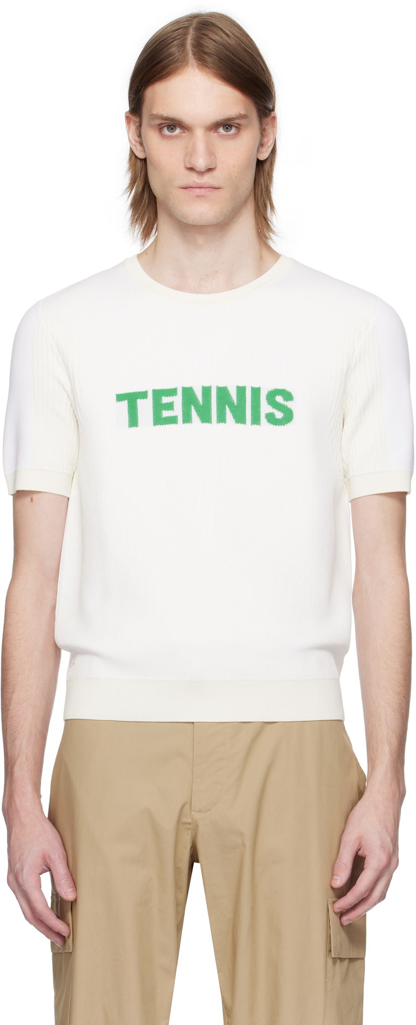 Sweater Lacoste Lacoste Runway Graphic Knit T-Shirt Hvid | AH6765
