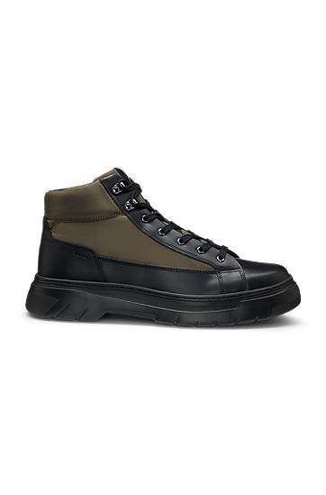 Sneakers og sko BOSS Hiking-Style Boots Grøn | 50548694, 1