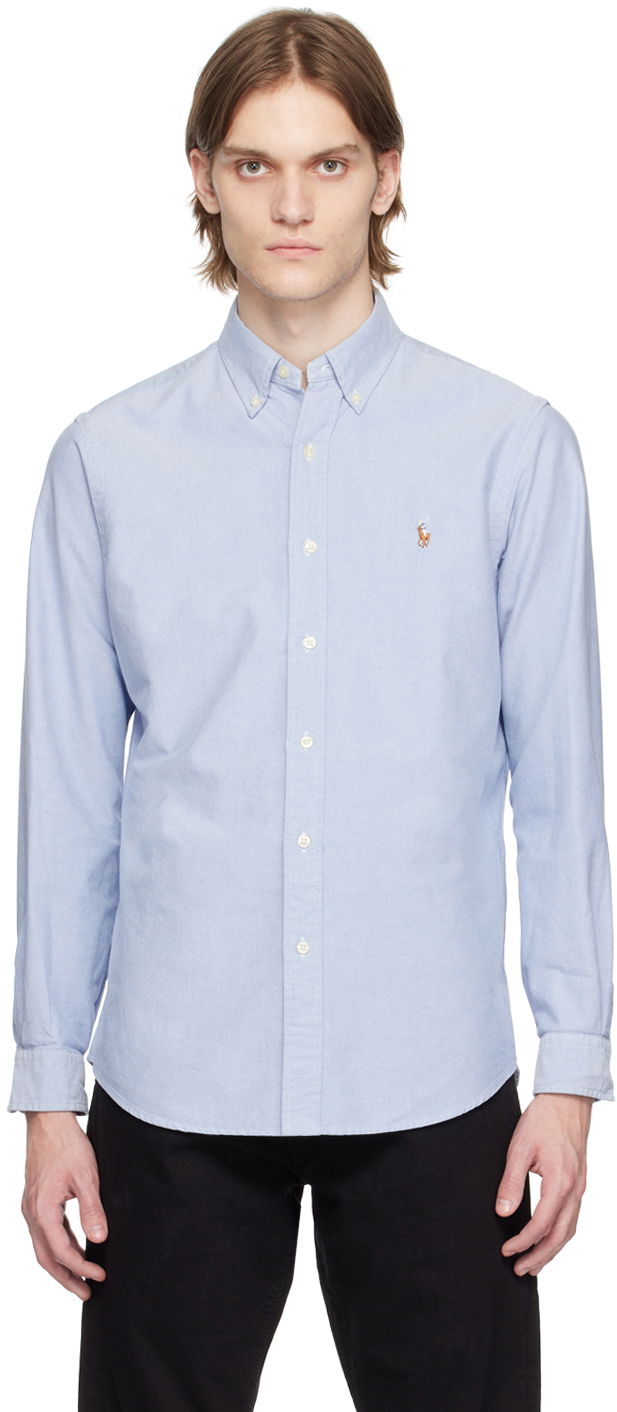 Skjorte Polo by Ralph Lauren Ralph Lauren Iconic Oxford Shirt Blå | 710548535002