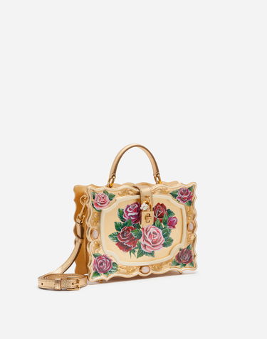 Håndtaske Dolce & Gabbana Dolce & Gabbana Dolce Box Bag Hand-painted Wood Flerfarvet | BB5970AZ3998L140, 1