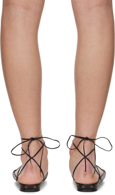 Sneakers og sko CHLOÉ Chloé 'Chloé' Ghillies Ballerina Flats Sort | CHC25U10BRI, 1