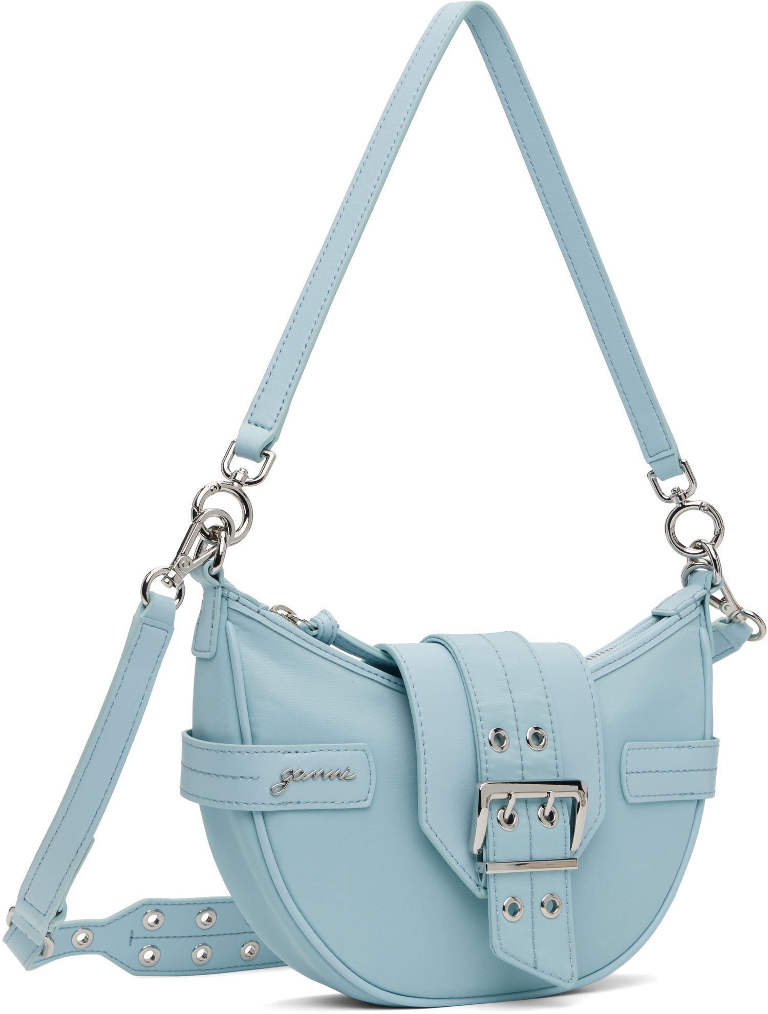 Skuldertaske GANNI GANNI Bucky Small Crossbody Bag Blå | A6463, 1