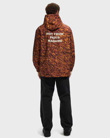Vindjakke Drôle de Monsieur Tortoiseshell Print Hooded Slogan Jacket Flerfarvet | I-JT250-PL168-BN, 2