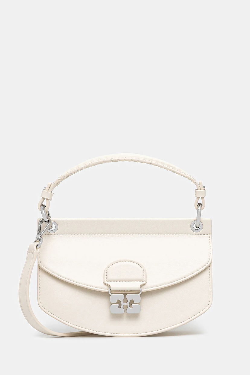 Håndtaske GANNI GANNI Apo-G Mini Top Handle Bag Hvid | A6521