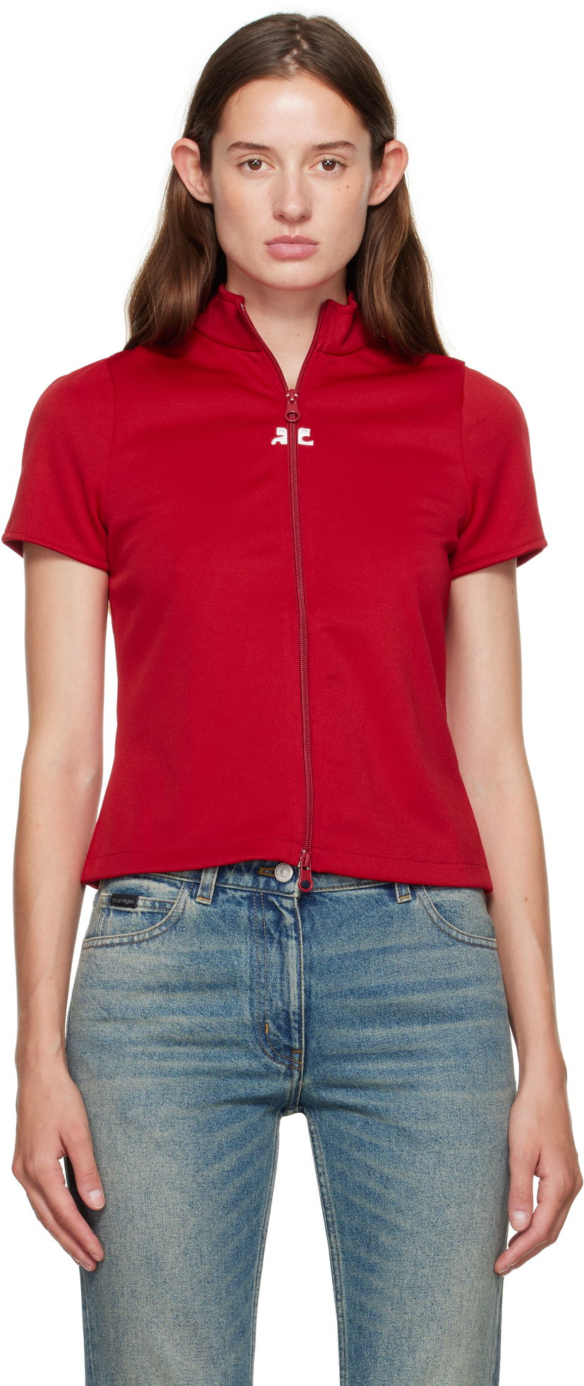 Træningsdragt Courrèges Courrèges Interlock Tracksuit Top Rød | 325JTO446JS0250