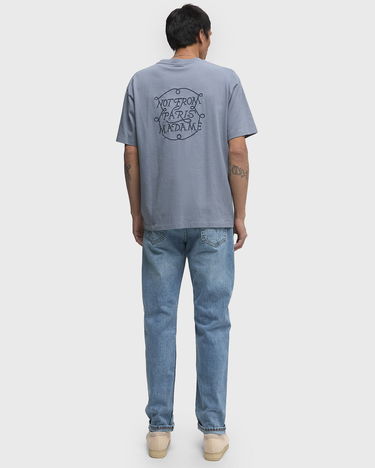 T-shirt Drôle de Monsieur Slogan T-Shirt Blå | H-TS259-CO134-SLTB, 2