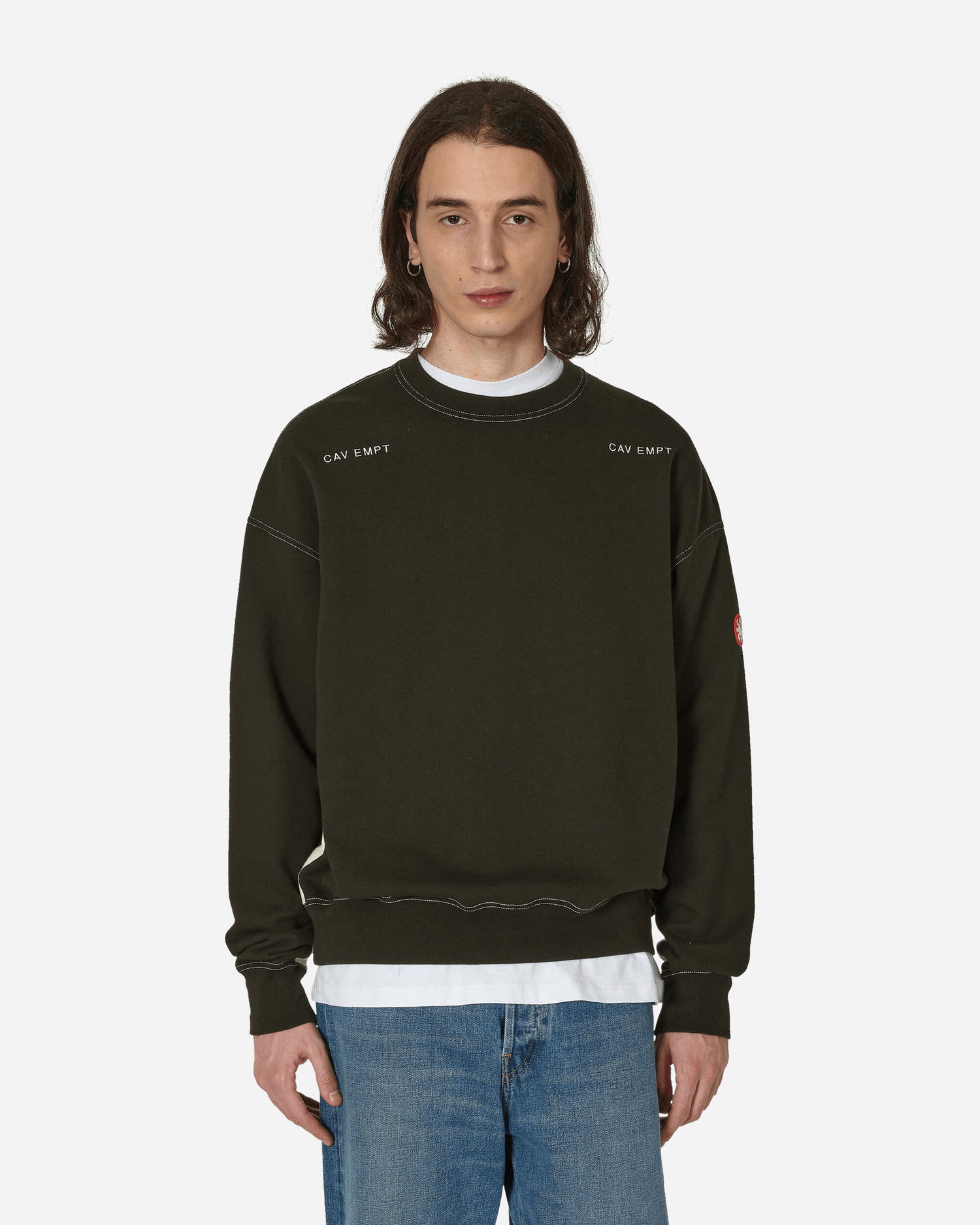 Sweatshirt Cav Empt Solid Crewneck Sweatshirt #2 Grøn | CES24CS09 001, 1