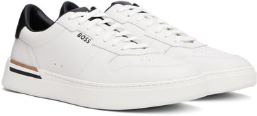 Tøj og tilbehør BOSS BOSS Signature-Stripe Detail Trainers Sort | 50542538, 4