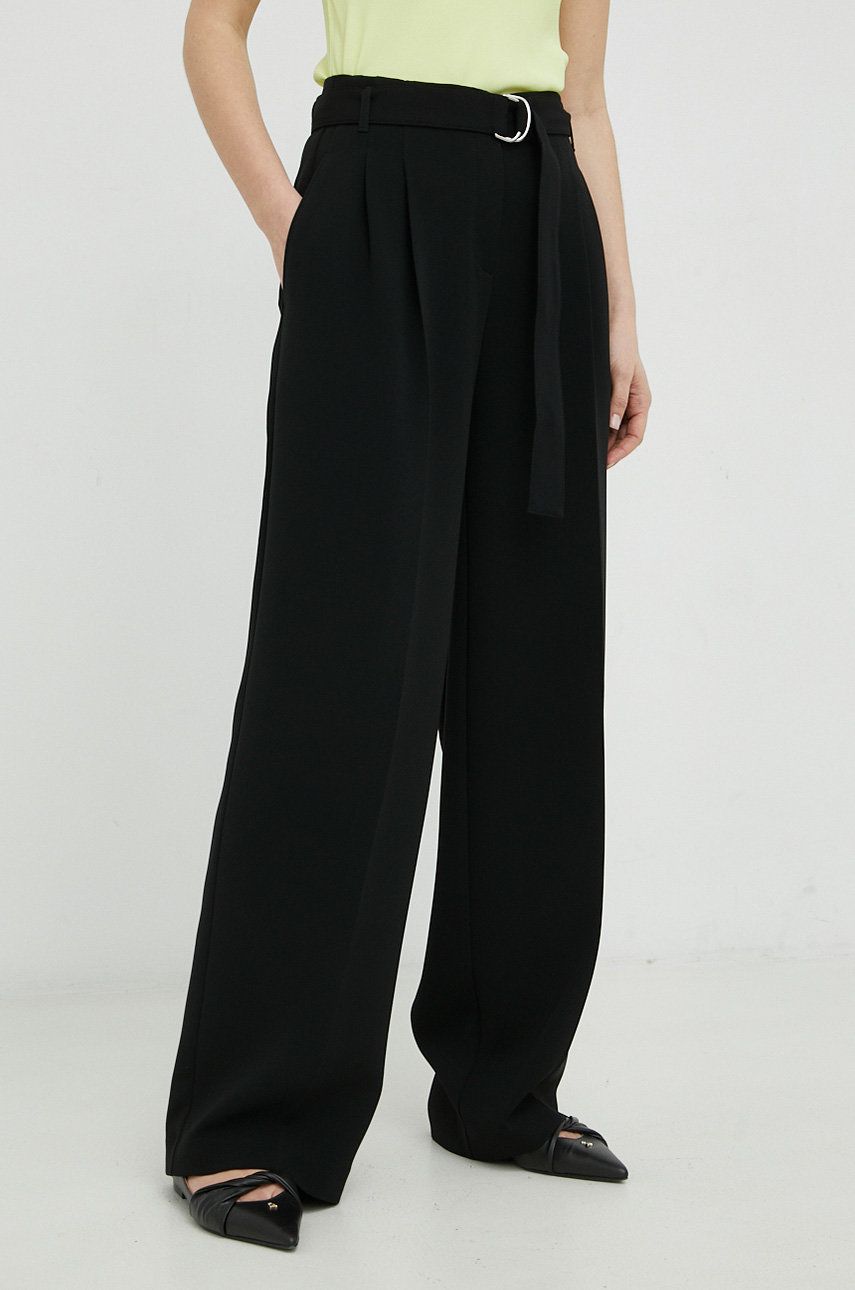 Bukser BOSS High Waist Pants Sort | 50479405, 0