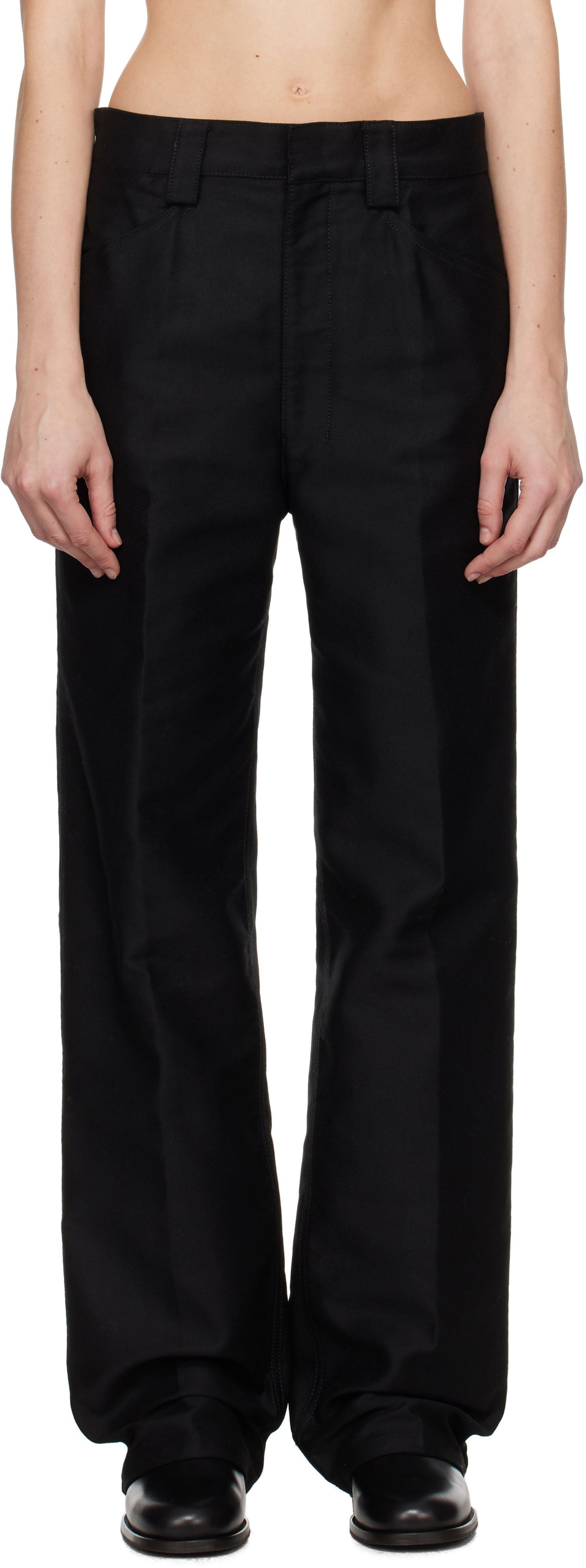 Bukser LEMAIRE Lemaire Straight Trousers Sort | PA1119 LF1300, 0