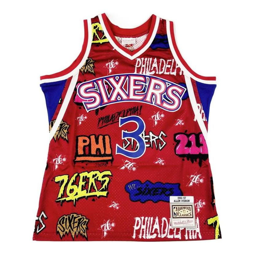 Tanktop Mitchell & Ness Mitchell & Ness Philadelphia Sixers Basketball Jersey Rød | TFSM4768-P7696AIVRED1