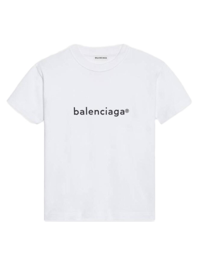 T-shirt Balenciaga New Copyright Fitted T-shirt Hvid | 612964TIV549040
