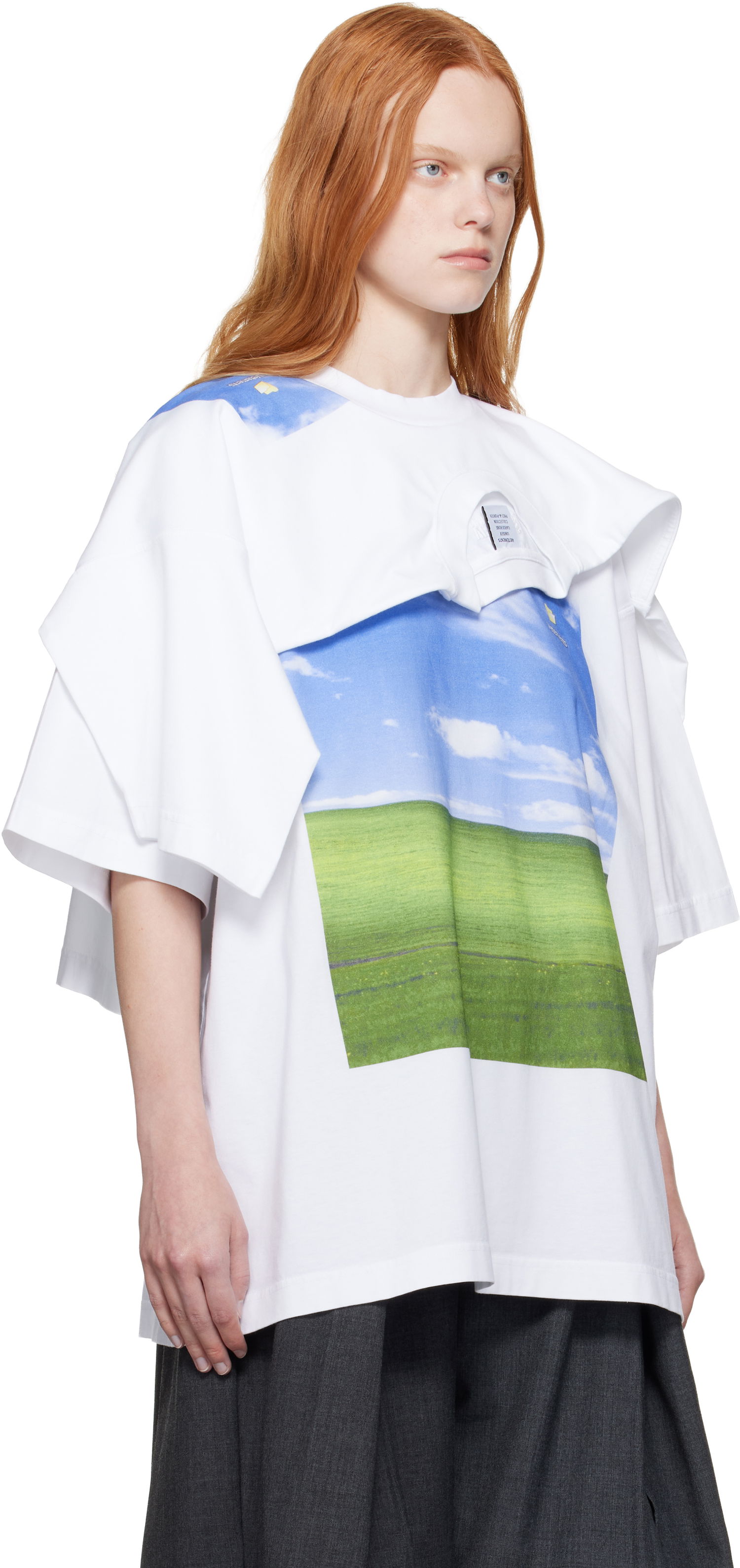 T-shirt VETEMENTS Vetements Desktop Double Layered T-Shirt Hvid | UH76TR770W, 1