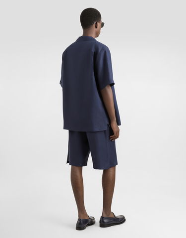 Shorts Dolce & Gabbana Dolce & Gabbana Linen Shorts with Drawstring Mørkeblå | GV37AZFU4LGB0665, 2