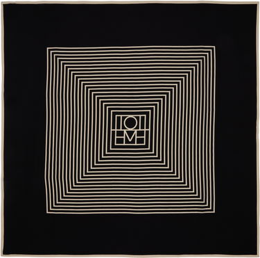 Tørklæde TOTEME Silk Monogram Scarf Beige | 211-853-801, 3