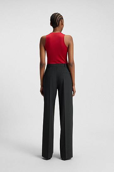 Bukser BOSS Regular-fit Pinstripe Trousers Sort | 50547586, 1