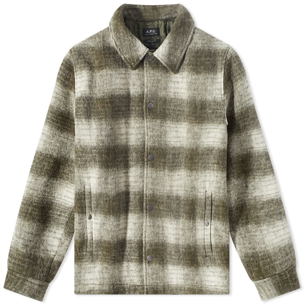 Jakke A.P.C. New Alan Check Wool Jacket Grøn | WOAOR-M02791-JAA, 0